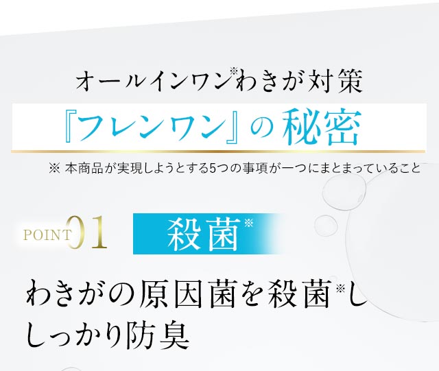 『フレンワン』の秘密　POINT01　殺菌